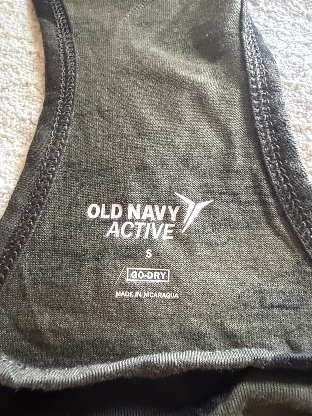 Old Navy womens Olive Green Camo Racerback Tank - Picture 2 of 2